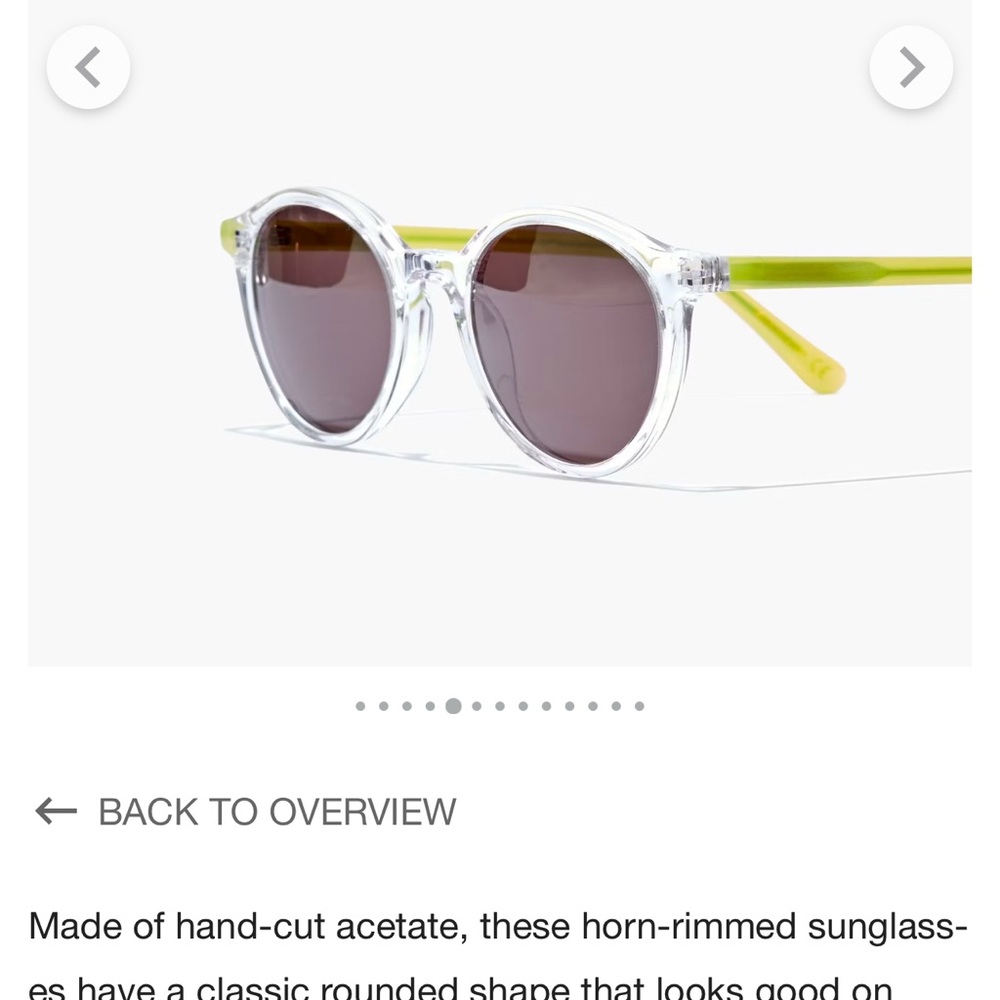 MADEWELL Layton Yellow Sunglasses 48 mm - Picture 2 of 7